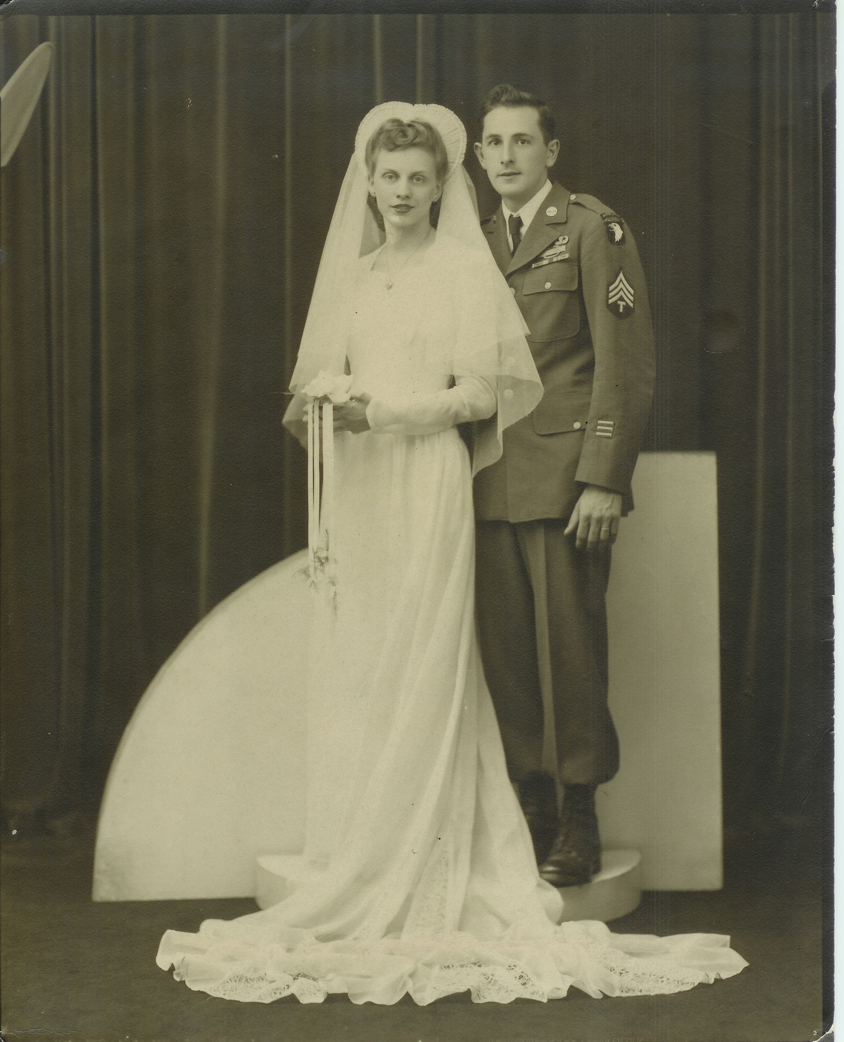 WWII-era wedding portrait