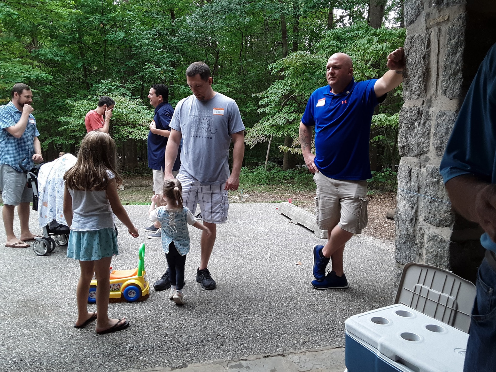 Family gathering at the pavilion