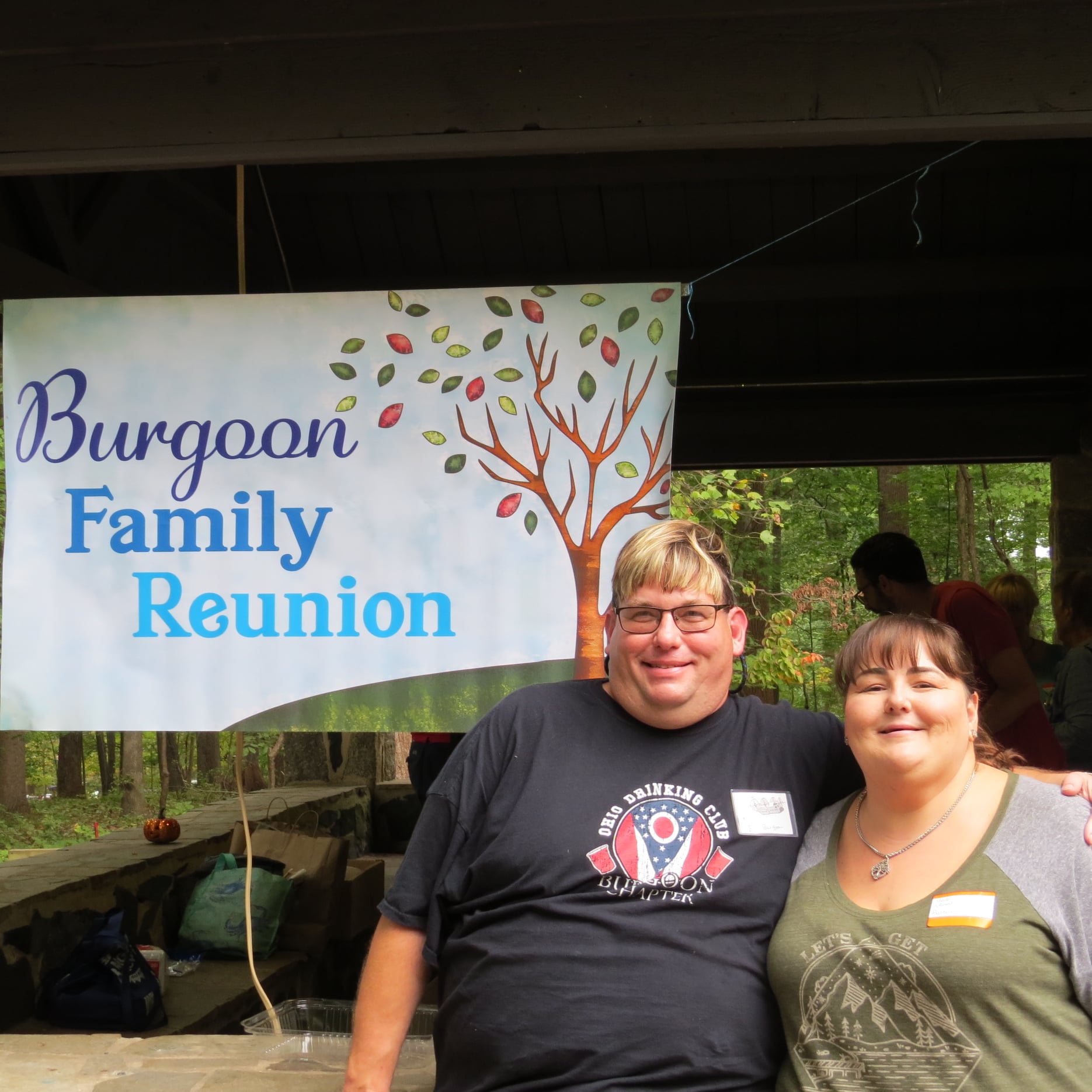 Father and son at a family event