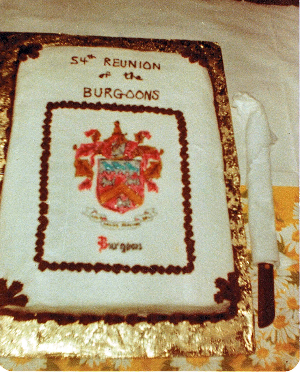Reunion cake, 1978 Burgoon Reunion