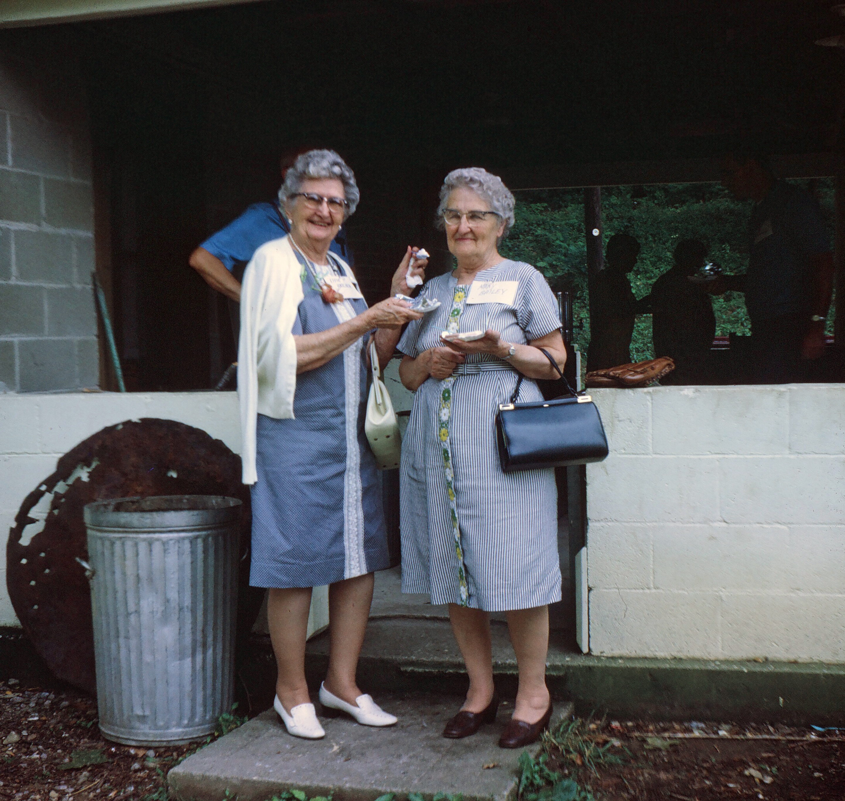 Effie Hatcher and Mary Bailey at the Burgoon Reunion, 1970